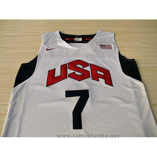 Camiseta USA 2012 Russell Westbrook #7 Blanco